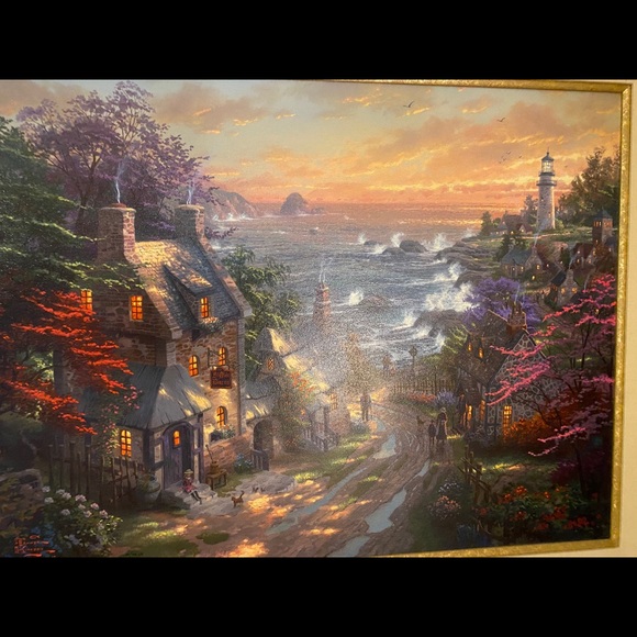 Thomas Kinkade “The Village Lighthouse” Signed! - Picture 3 of 16